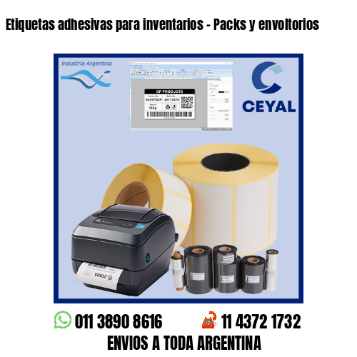 Etiquetas adhesivas para inventarios – Packs y envoltorios