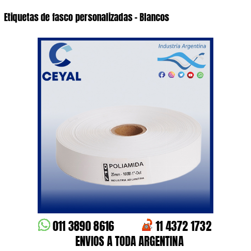 Etiquetas de fasco personalizadas – Blancos