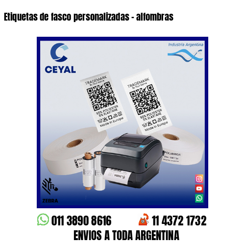 Etiquetas de fasco personalizadas – alfombras
