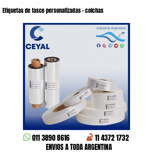 Etiquetas de fasco personalizadas – colchas