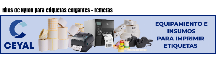 Hilos de Nylon para etiquetas colgantes - remeras