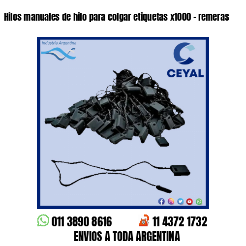 Hilos manuales de hilo para colgar etiquetas x1000 – remeras