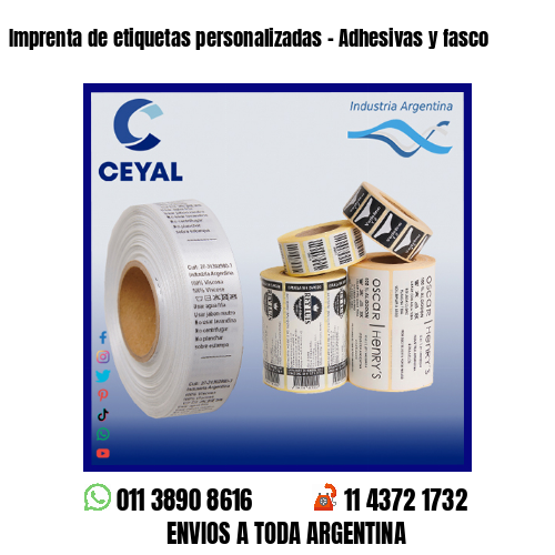 Imprenta de etiquetas personalizadas – Adhesivas y fasco