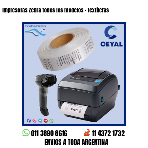 Impresoras Zebra todos los modelos – textileras