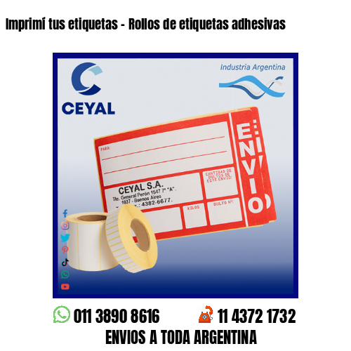 Imprimí tus etiquetas – Rollos de etiquetas adhesivas