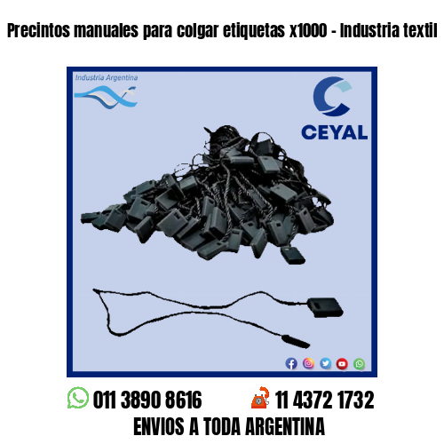 Precintos manuales para colgar etiquetas x1000 – Industria textil