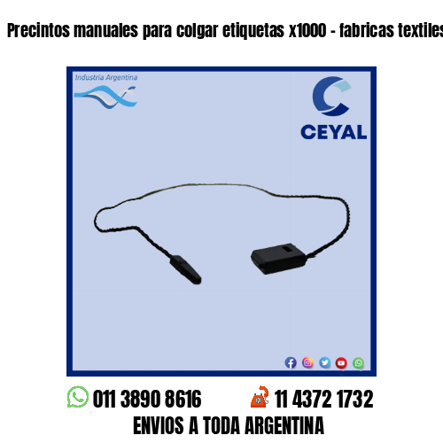 Precintos manuales para colgar etiquetas x1000 – fabricas textiles
