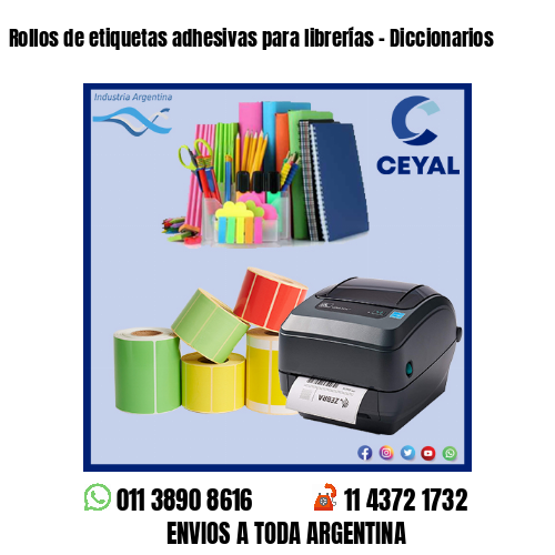 Rollos de etiquetas adhesivas para librerías – Diccionarios