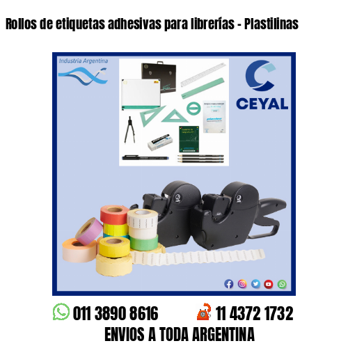 Rollos de etiquetas adhesivas para librerías – Plastilinas