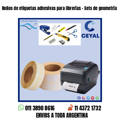 Rollos de etiquetas adhesivas para librerías – Sets de geometría
