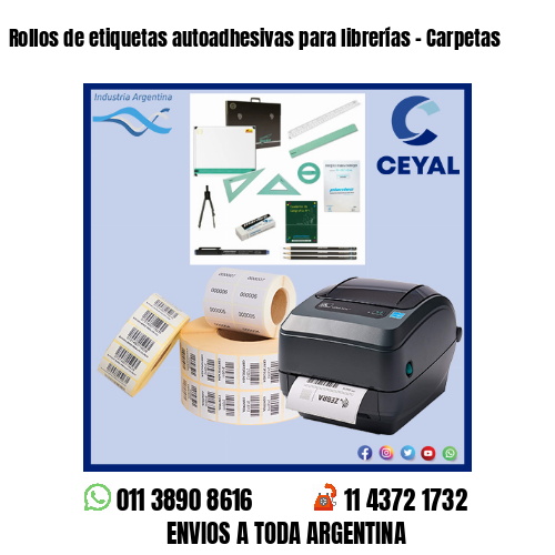 Rollos de etiquetas autoadhesivas para librerías – Carpetas