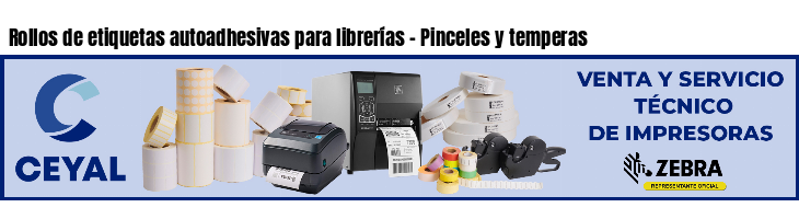Rollos de etiquetas autoadhesivas para librerías - Pinceles y temperas