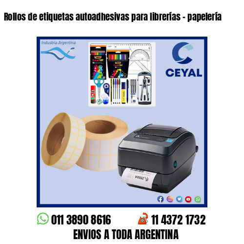 Rollos de etiquetas autoadhesivas para librerías – papelería