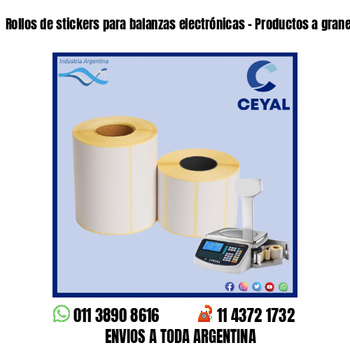 Rollos de stickers para balanzas electrónicas – Productos a granel