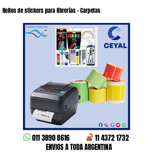 Rollos de stickers para librerías – Carpetas