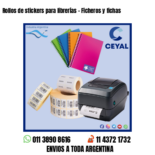 Rollos de stickers para librerías – Ficheros y fichas