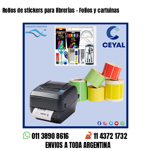 Rollos de stickers para librerías – Folios y cartuinas