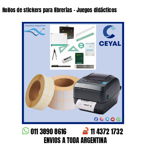 Rollos de stickers para librerías – Juegos didácticos