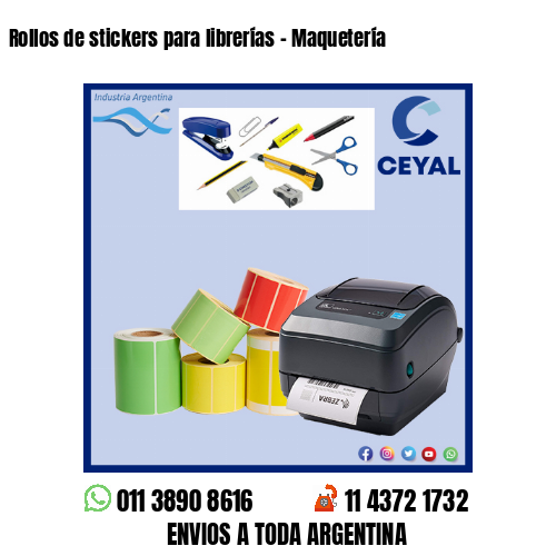 Rollos de stickers para librerías – Maquetería