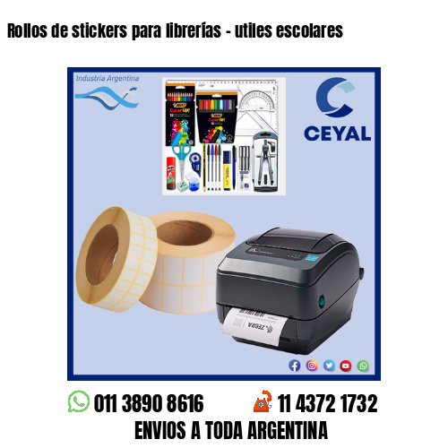 Rollos de stickers para librerías – utiles escolares