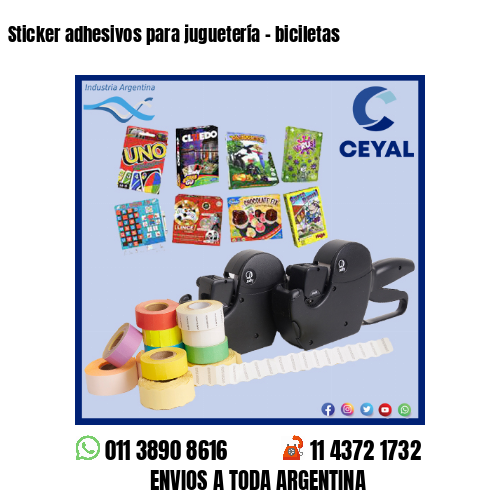Sticker adhesivos para juguetería - biciletas