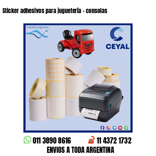 Sticker adhesivos para juguetería – consolas