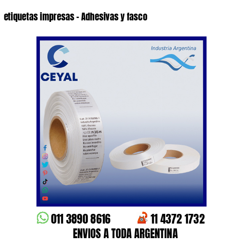 etiquetas impresas – Adhesivas y fasco