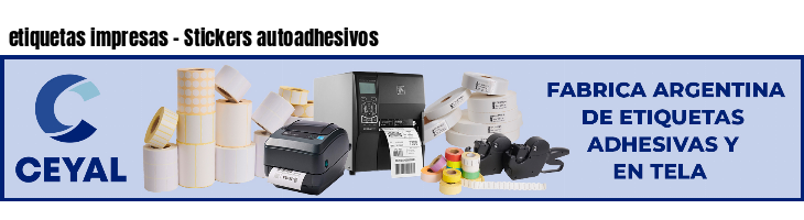 etiquetas impresas - Stickers autoadhesivos