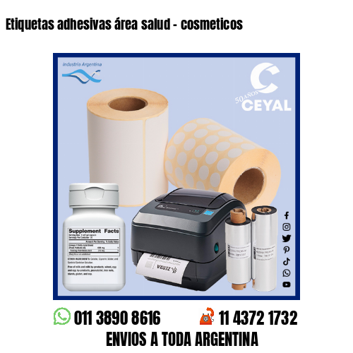 Etiquetas adhesivas área salud – cosmeticos