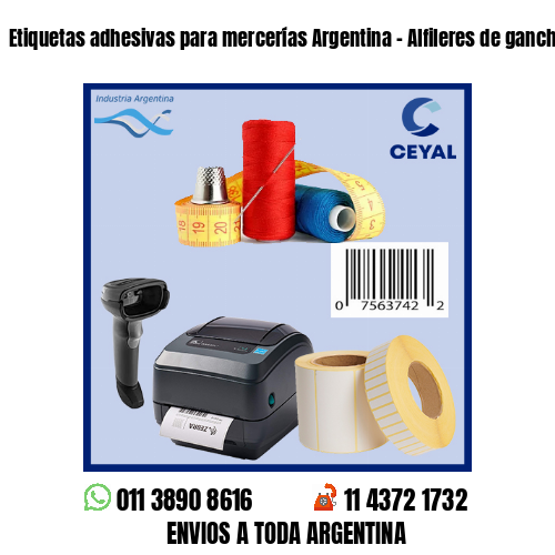 Etiquetas adhesivas para mercerías Argentina - Alfileres de gancho