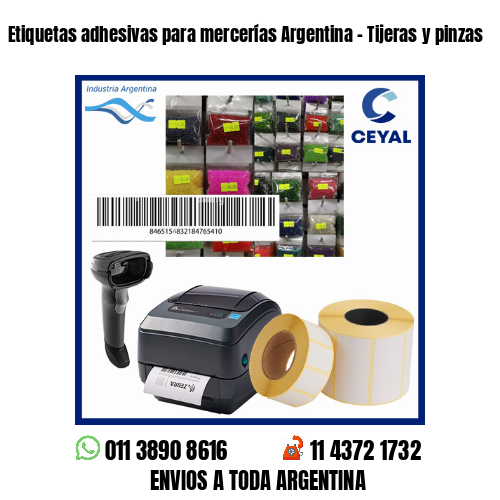 Etiquetas adhesivas para mercerías Argentina – Tijeras y pinzas