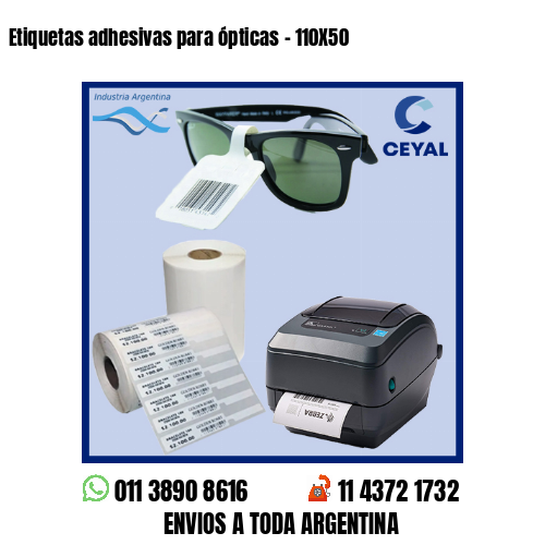 Etiquetas adhesivas para ópticas – 110X50