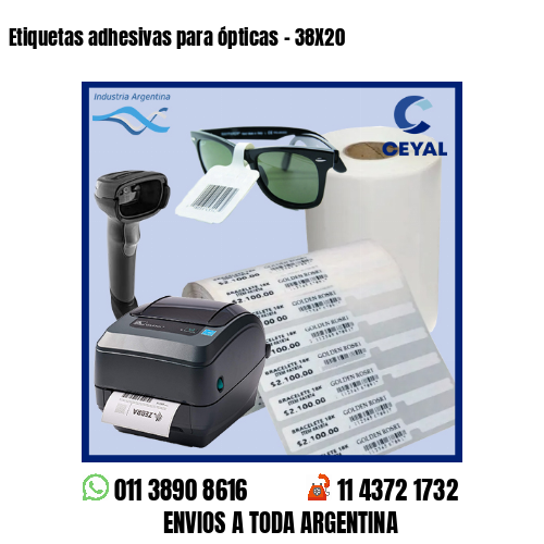Etiquetas adhesivas para ópticas – 38X20