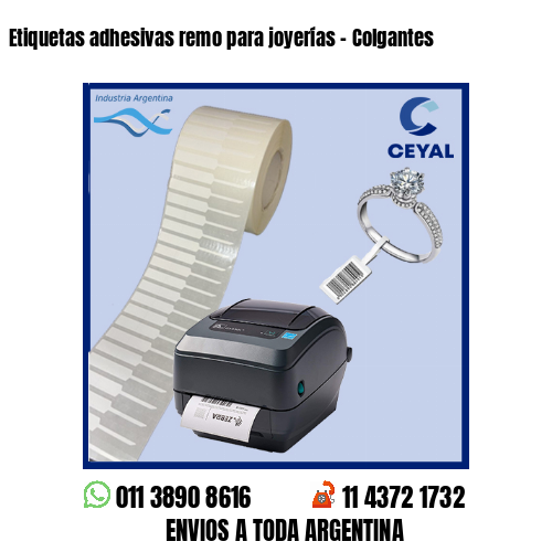 Etiquetas adhesivas remo para joyerías – Colgantes