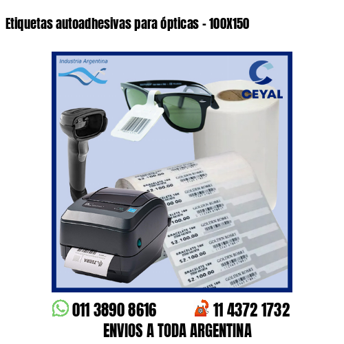 Etiquetas autoadhesivas para ópticas – 100X150