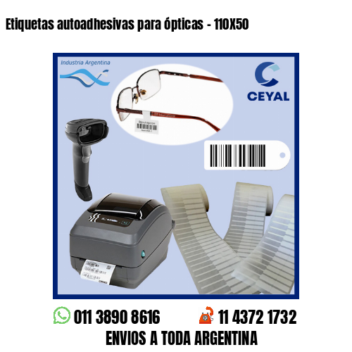 Etiquetas autoadhesivas para ópticas – 110X50