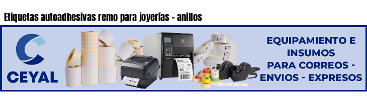 Etiquetas autoadhesivas remo para joyerías - anillos