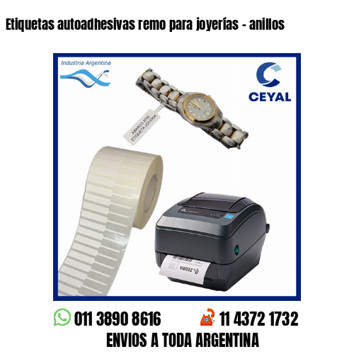Etiquetas autoadhesivas remo para joyerías – anillos