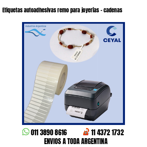 Etiquetas autoadhesivas remo para joyerías – cadenas