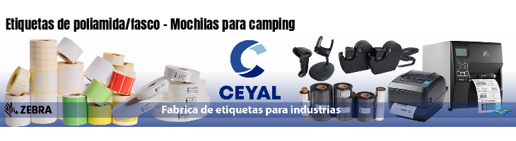 Etiquetas de poliamida/fasco - Mochilas para camping