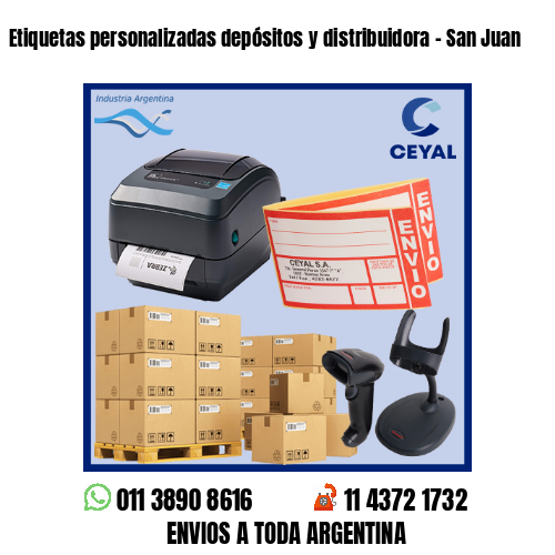 Etiquetas personalizadas depósitos y distribuidora - San Juan