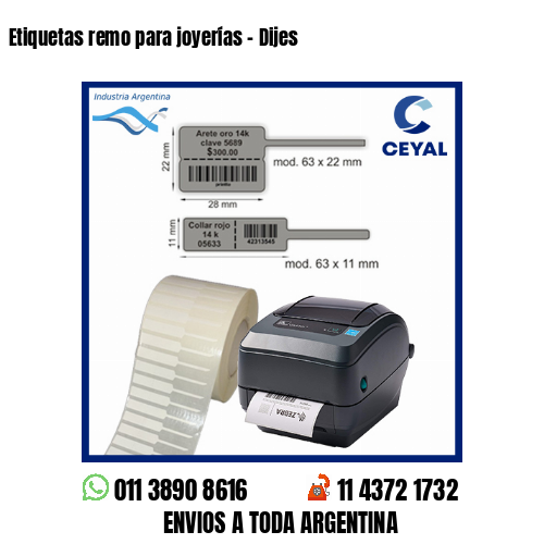 Etiquetas remo para joyerías – Dijes