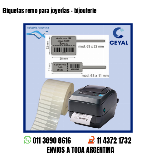 Etiquetas remo para joyerías – bijouterie