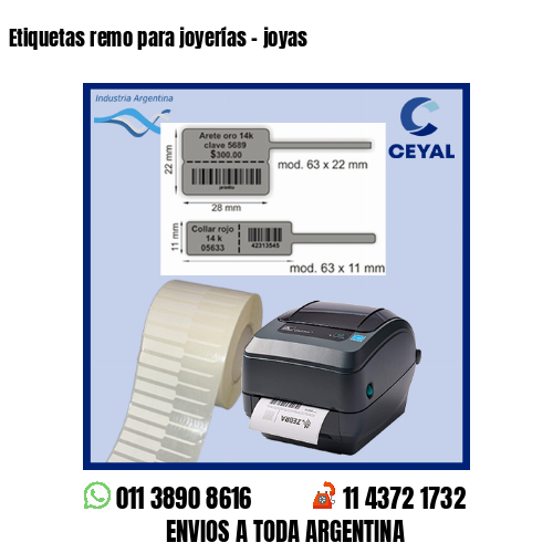 Etiquetas remo para joyerías – joyas