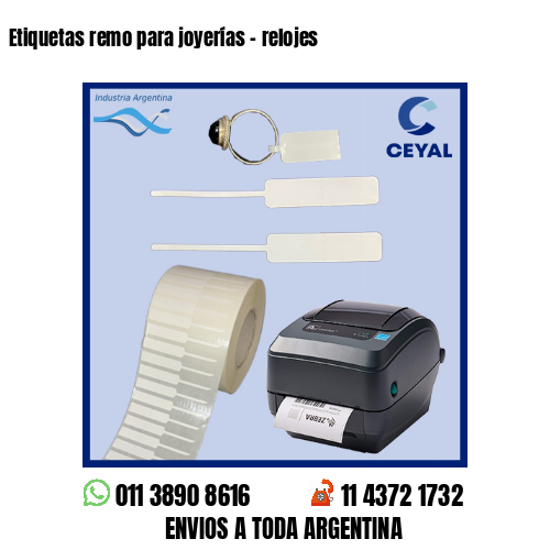 Etiquetas remo para joyerías – relojes