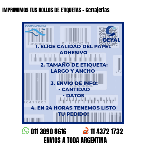 IMPRIMIMOS TUS ROLLOS DE ETIQUETAS – Cerrajerías