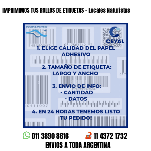 IMPRIMIMOS TUS ROLLOS DE ETIQUETAS – Locales Naturistas