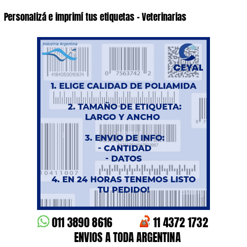 Personalizá e imprimí tus etiquetas – Veterinarias