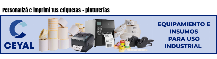 Personalizá e imprimí tus etiquetas - pinturerías