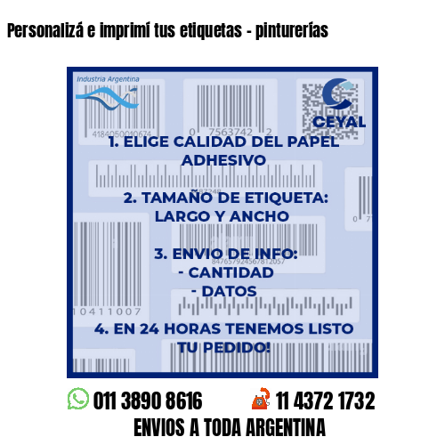 Personalizá e imprimí tus etiquetas – pinturerías